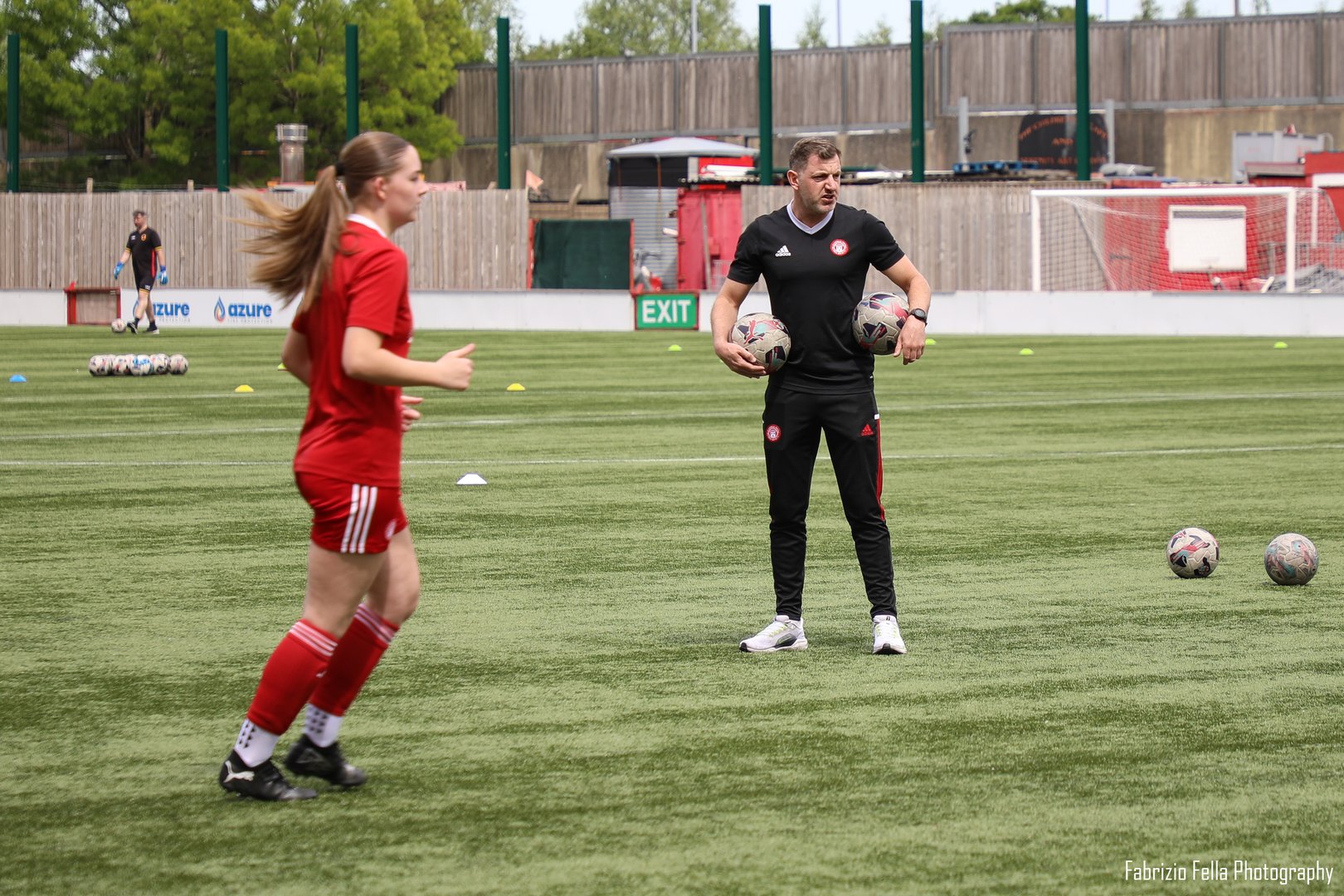 Kevin Middleton coaching on the touchline
