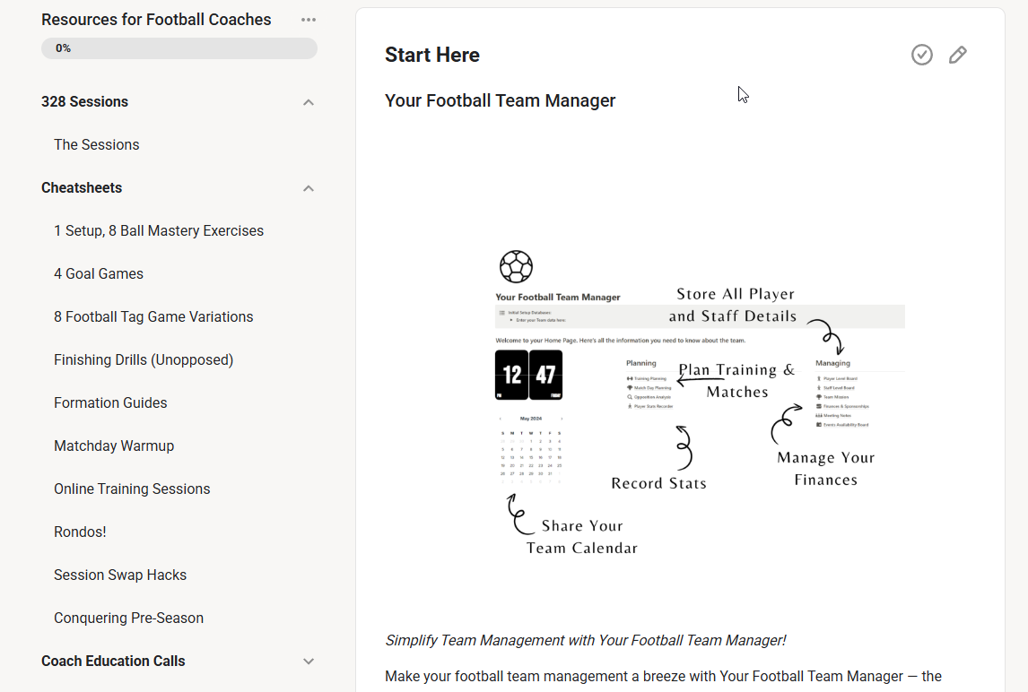 Football coach organizing youth team training session with clear communication and team structure