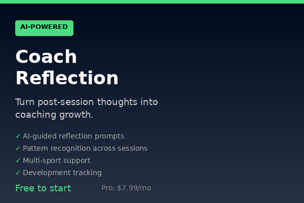 Coach Reflection AI journaling app