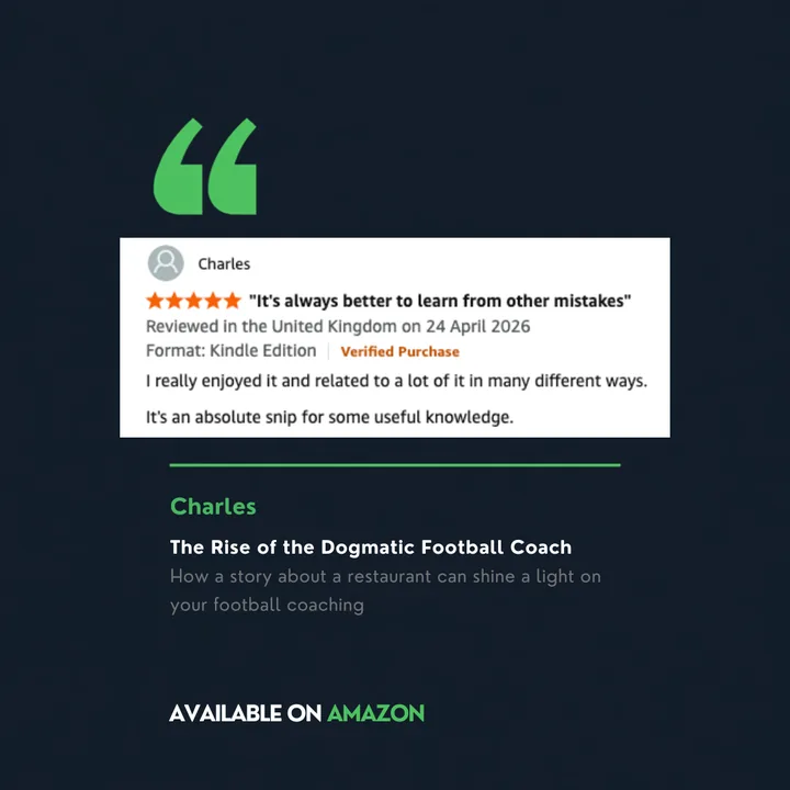 Charles, Amazon review of The Rise of the Dogmatic Football Coach
