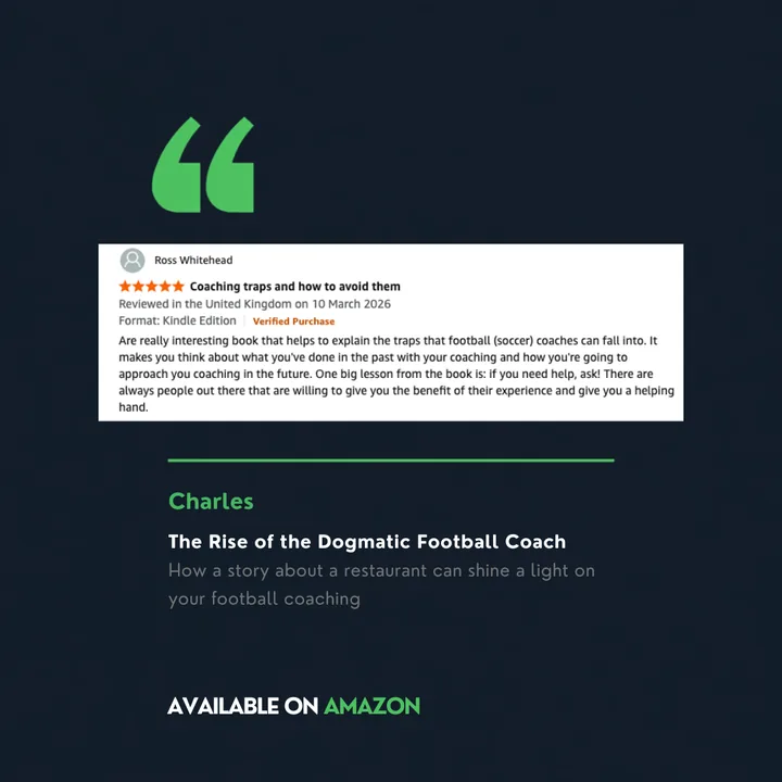 Charles, Amazon review of The Rise of the Dogmatic Football Coach
