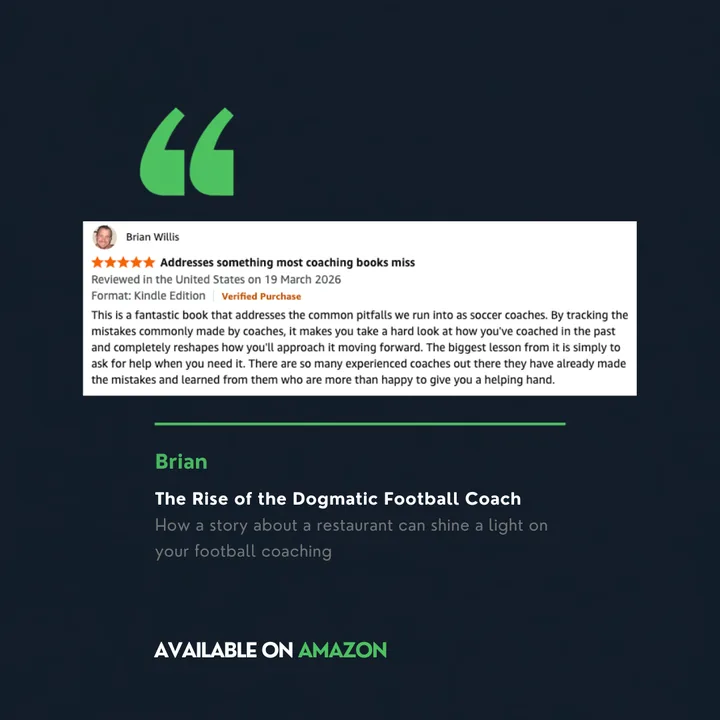 Brian, Amazon review of The Rise of the Dogmatic Football Coach