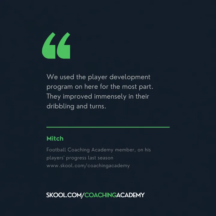 Mitch: We used the player development program on here for the most part. They improved immensely in their dribbling and turns.