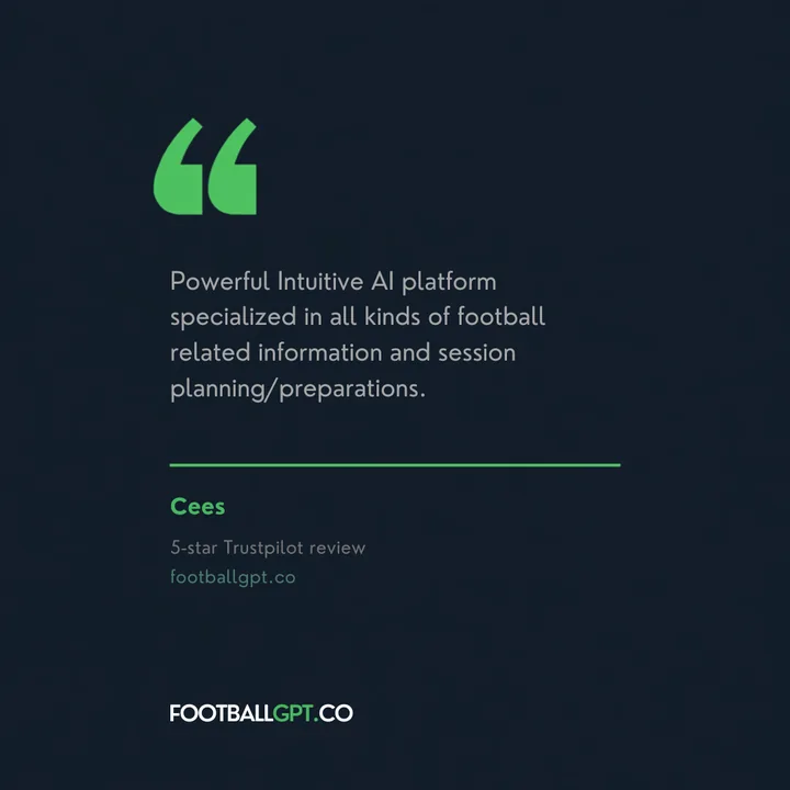 Cees, five-star Trustpilot review: Powerful, intuitive AI platform for football information and session planning.